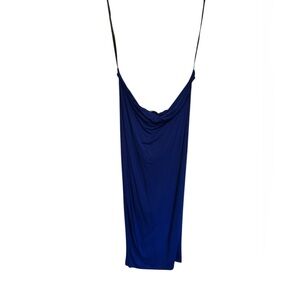 Strapless blue dress